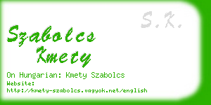 szabolcs kmety business card